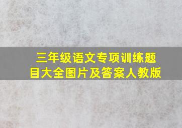 三年级语文专项训练题目大全图片及答案人教版