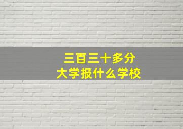 三百三十多分大学报什么学校