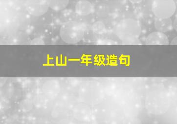 上山一年级造句