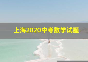 上海2020中考数学试题