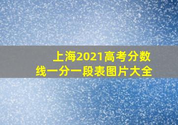 上海2021高考分数线一分一段表图片大全