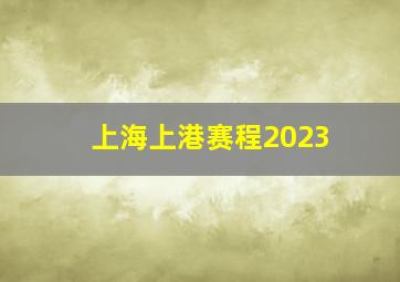 上海上港赛程2023