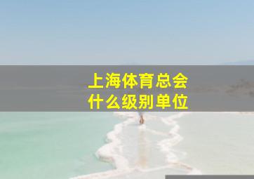 上海体育总会什么级别单位