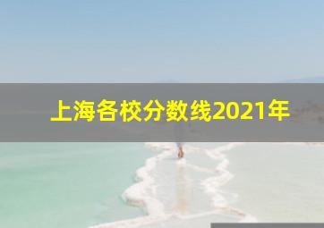 上海各校分数线2021年