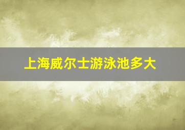 上海威尔士游泳池多大