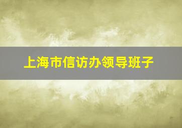 上海市信访办领导班子