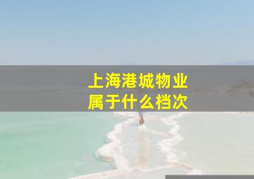 上海港城物业属于什么档次