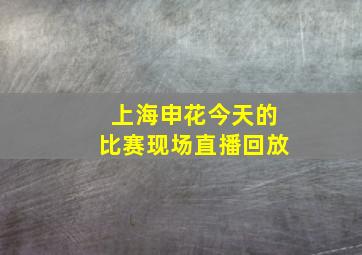 上海申花今天的比赛现场直播回放