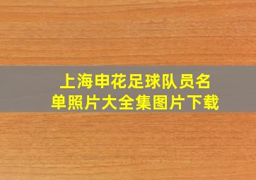 上海申花足球队员名单照片大全集图片下载