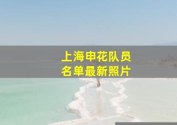 上海申花队员名单最新照片