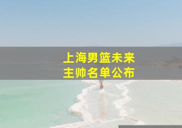 上海男篮未来主帅名单公布