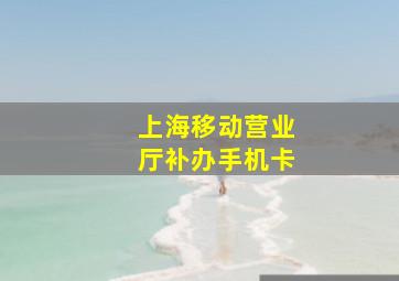 上海移动营业厅补办手机卡