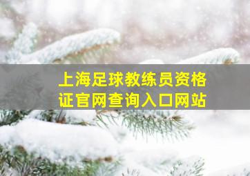 上海足球教练员资格证官网查询入口网站