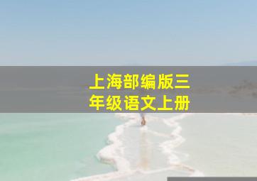 上海部编版三年级语文上册