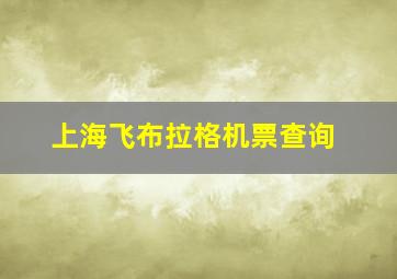 上海飞布拉格机票查询