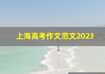 上海高考作文范文2023