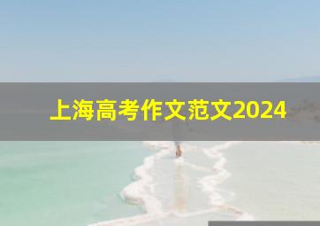 上海高考作文范文2024