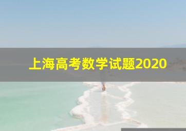 上海高考数学试题2020