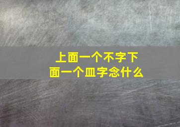 上面一个不字下面一个皿字念什么