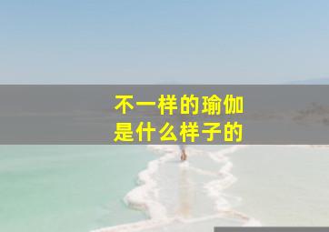 不一样的瑜伽是什么样子的