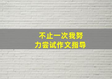 不止一次我努力尝试作文指导