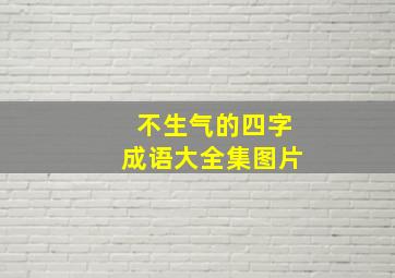 不生气的四字成语大全集图片