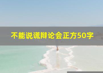 不能说谎辩论会正方50字