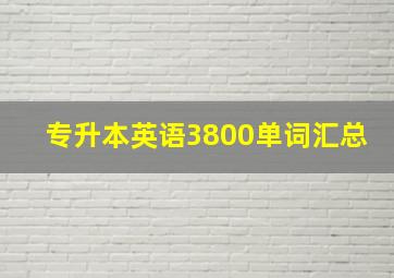 专升本英语3800单词汇总