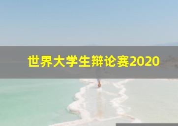 世界大学生辩论赛2020