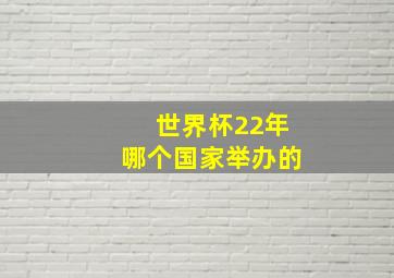 世界杯22年哪个国家举办的