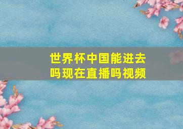 世界杯中国能进去吗现在直播吗视频