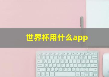 世界杯用什么app