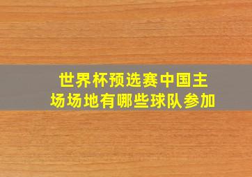 世界杯预选赛中国主场场地有哪些球队参加