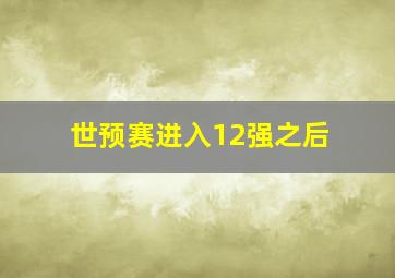 世预赛进入12强之后