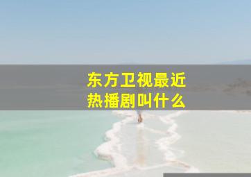 东方卫视最近热播剧叫什么