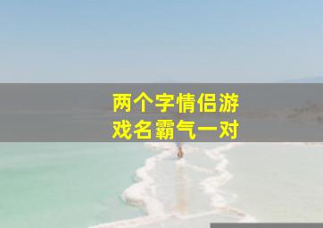 两个字情侣游戏名霸气一对