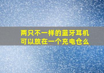 两只不一样的蓝牙耳机可以放在一个充电仓么