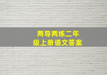 两导两练二年级上册语文答案