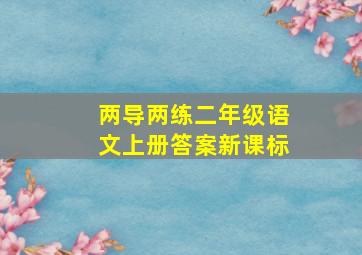 两导两练二年级语文上册答案新课标