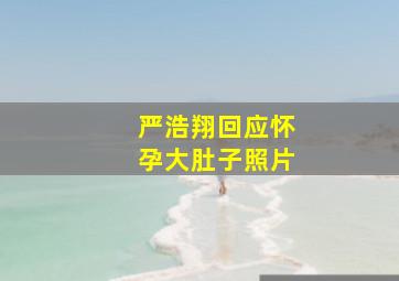 严浩翔回应怀孕大肚子照片