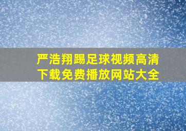 严浩翔踢足球视频高清下载免费播放网站大全