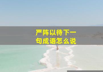 严阵以待下一句成语怎么说