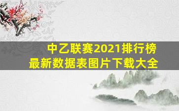 中乙联赛2021排行榜最新数据表图片下载大全