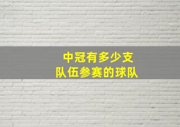 中冠有多少支队伍参赛的球队