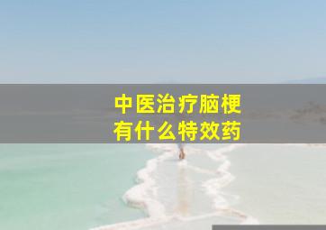 中医治疗脑梗有什么特效药