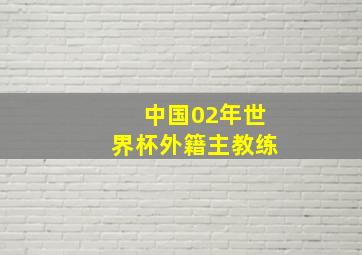 中国02年世界杯外籍主教练