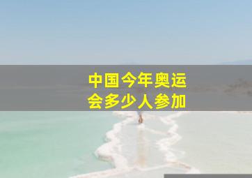 中国今年奥运会多少人参加