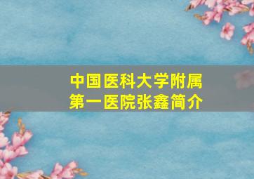 中国医科大学附属第一医院张鑫简介