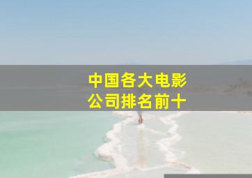 中国各大电影公司排名前十