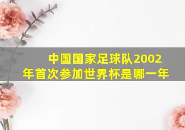 中国国家足球队2002年首次参加世界杯是哪一年